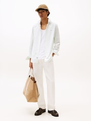 Tommy Hilfiger White Slim Stretch Stripe Shirt - Image 3 of 5