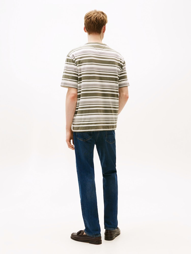 Tommy Hilfiger Green Stripe Relaxed T-Shirt - Image 2 of 5