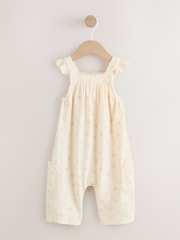 White Floral Baby Long Leg Jersey Romper (0mths-3yrs) - Image 1 of 7