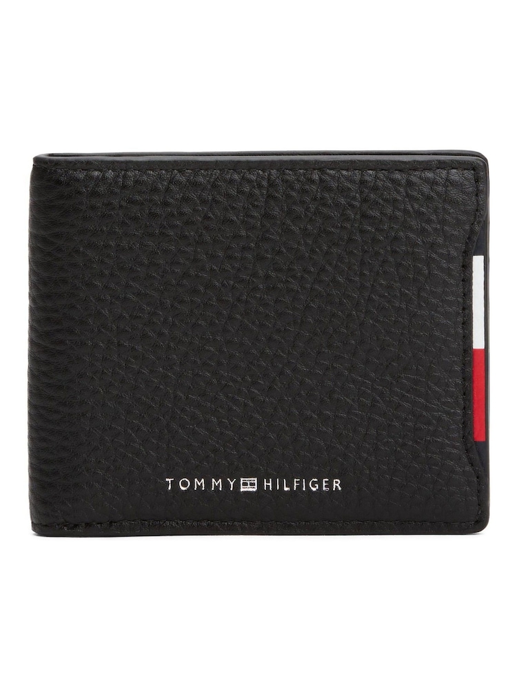 Tommy Hilfiger Black Pebble Grain Leather Bifold Wallet - Image 1 of 4