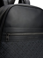 Tommy Hilfiger Black TH Monogram Textured Backpack - Image 4 of 5