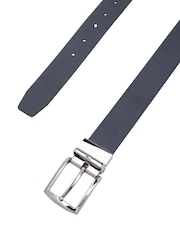 Tommy Hilfiger Blue Denton Reversible Square Buckle Leather Belt - Image 2 of 4