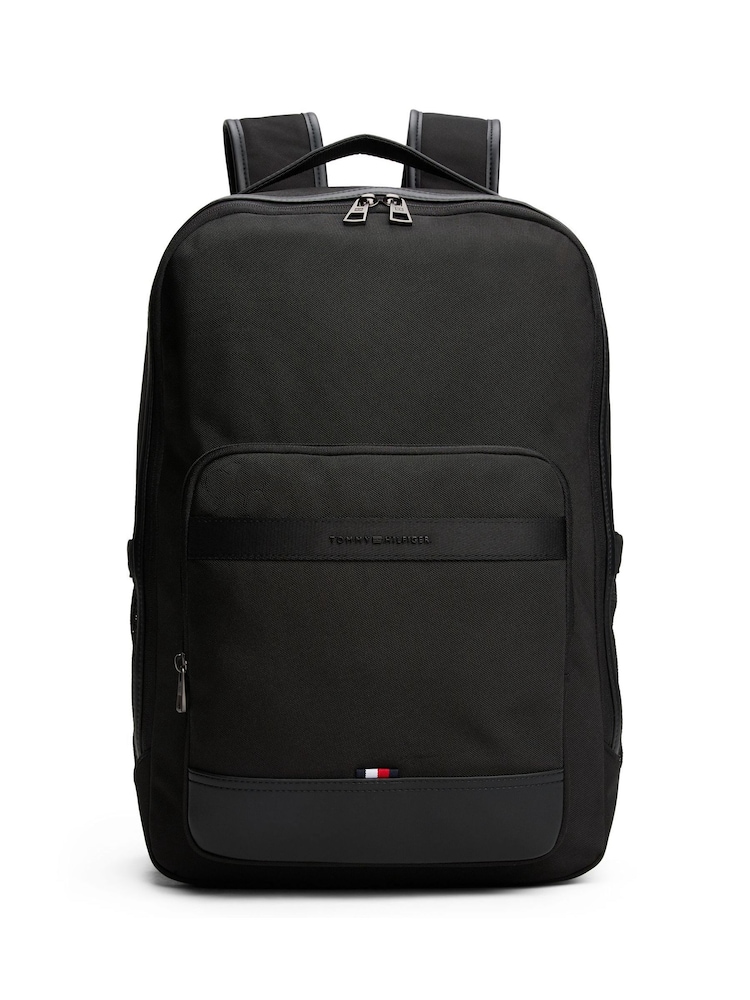 Tommy Hilfiger Black Metal Logo Travel Backpack - Image 1 of 5