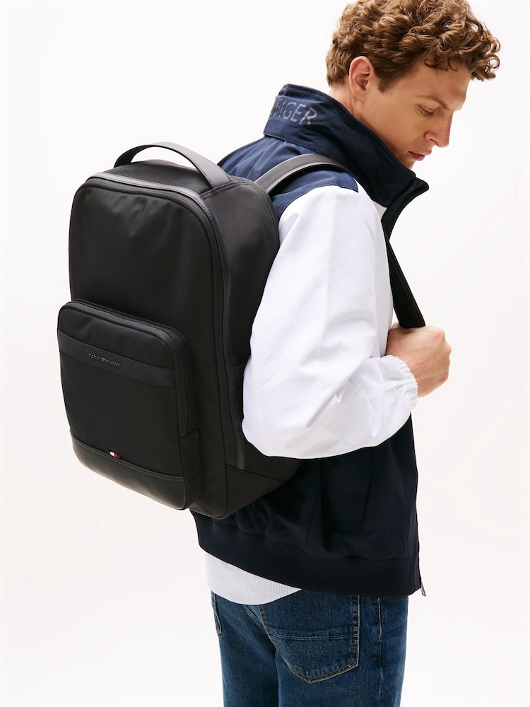 Tommy Hilfiger Black Metal Logo Travel Backpack - Image 5 of 5