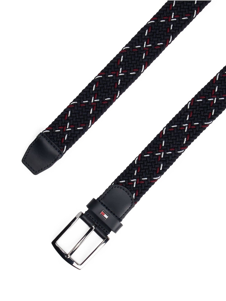 Tommy Hilfiger Blue Woven Elasticated Belt - Image 2 of 3