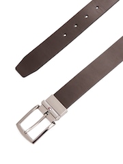 Tommy Hilfiger Black Denton Reversible Square Buckle Leather Belt - Image 2 of 4