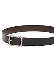 Tommy Hilfiger Black Denton Reversible Square Buckle Leather Belt - Image 3 of 4
