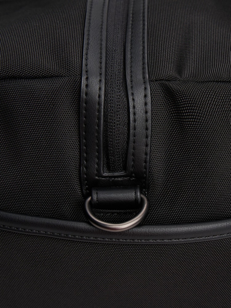 Tommy Hilfiger Black Metal Logo Travel Cross-Body Duffel Bag - Image 2 of 5