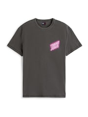 داكن أسود - Tommy Jeans Back Graphic Print Crew Neck T-Shirt - صورة 5 من 5