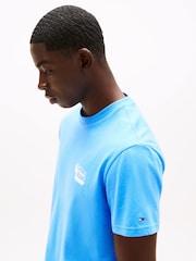 modra - Tommy Jeans Slim Stack Logo T-Shirt - Slika 4 iz 5