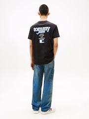Tommy Jeans Black Signature Back Logo Crew Neck T-Shirt - Image 2 of 5