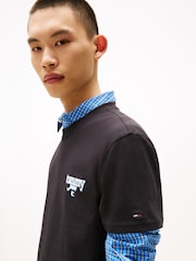 Tommy Jeans Black Signature Back Logo Crew Neck T-Shirt - Image 4 of 5