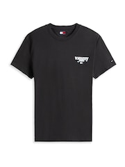 Tommy Jeans Black Signature Back Logo Crew Neck T-Shirt - Image 5 of 5