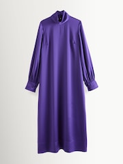 Joseph Purple Satin Cels Dress - Image 1 of 1
