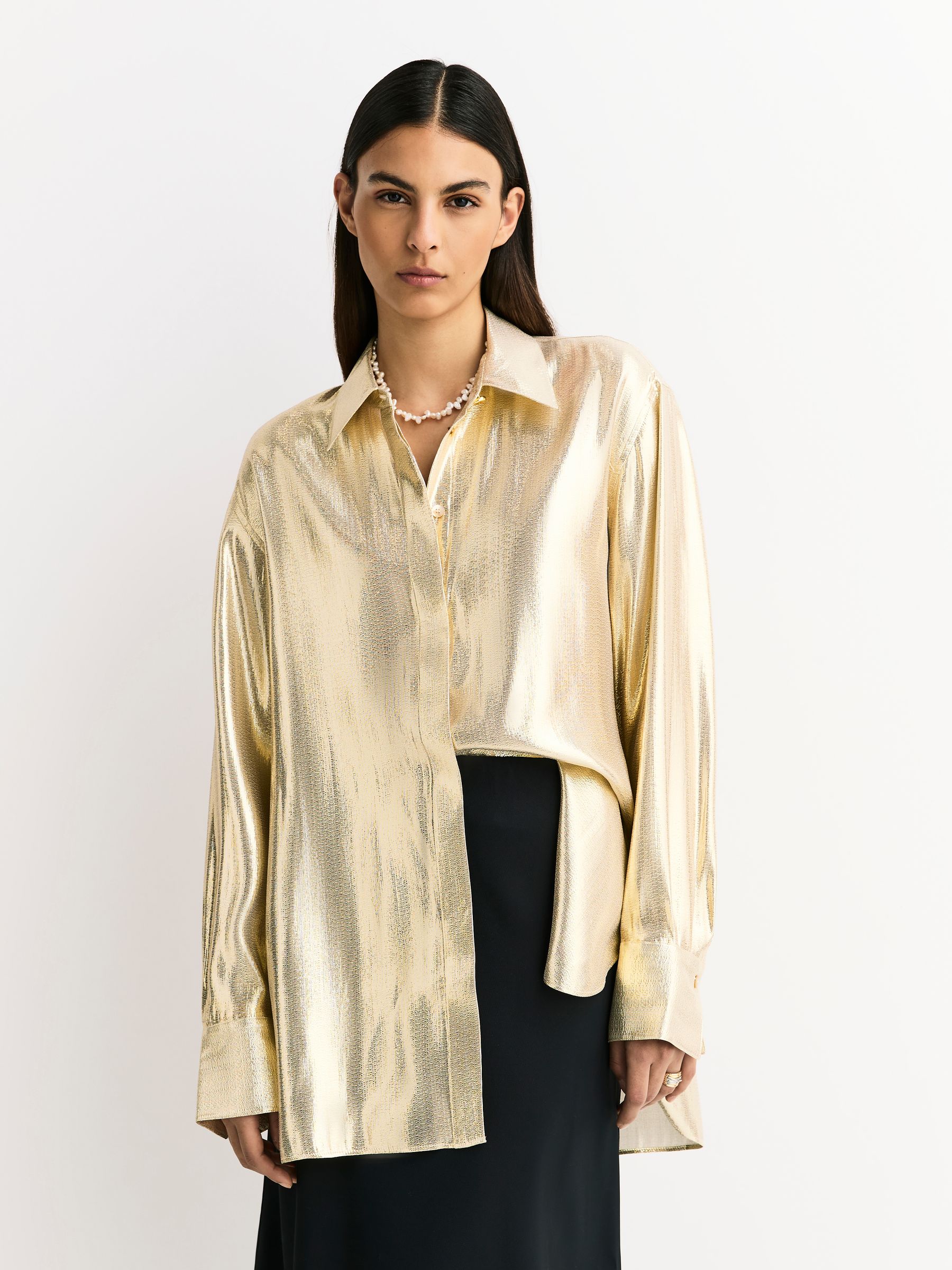 Buy Joseph Gold Capri Lame Shirt from the Next UK online shop