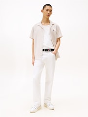 Tommy Jeans Natural Regular Fit Textured Short Sleeve Shirt - Image 3 of 5