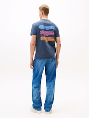 Tommy Jeans Blue Back Graphic Print Crew Neck T-Shirt - Image 2 of 5