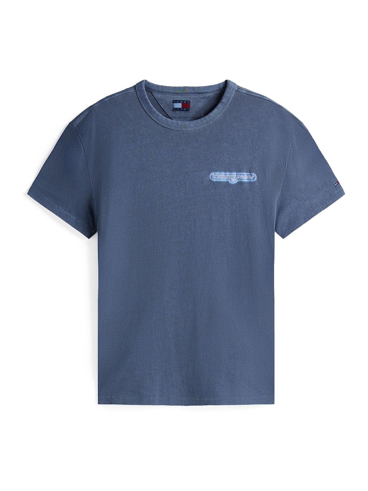 Tommy Jeans Blue Back Graphic Print Crew Neck T-Shirt - Image 5 of 5