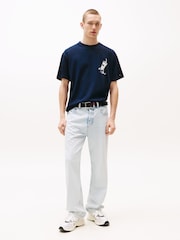Tommy Jeans Blue Back Logo Graphic Print Relaxed T-Shirt - Image 3 of 5