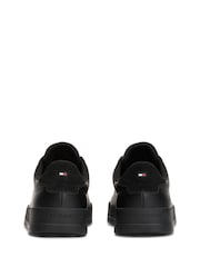 Tommy Hilfiger Black Contrast Heel Court Trainers - Image 4 of 4