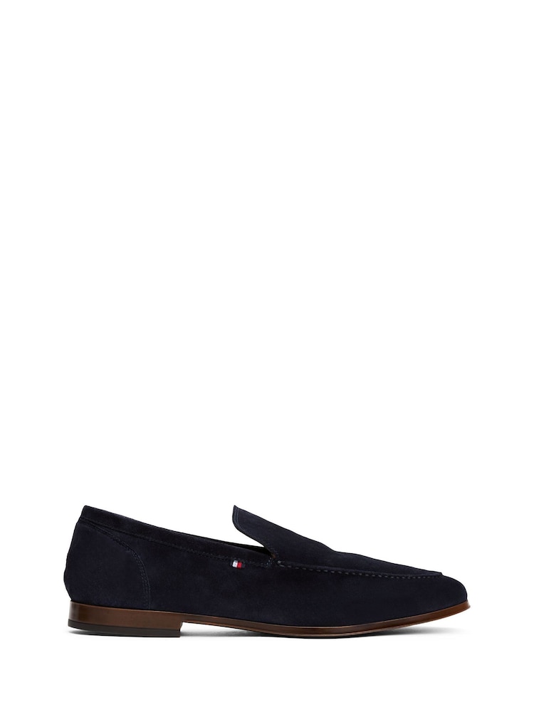 Tommy Hilfiger Blue Suede Flexible Loafers - Image 1 of 4