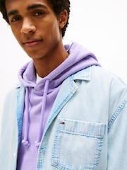 Tommy Jeans Blue Relaxed Fit Short Sleeve Lightweight Denim Shirt - Image 4 of 5