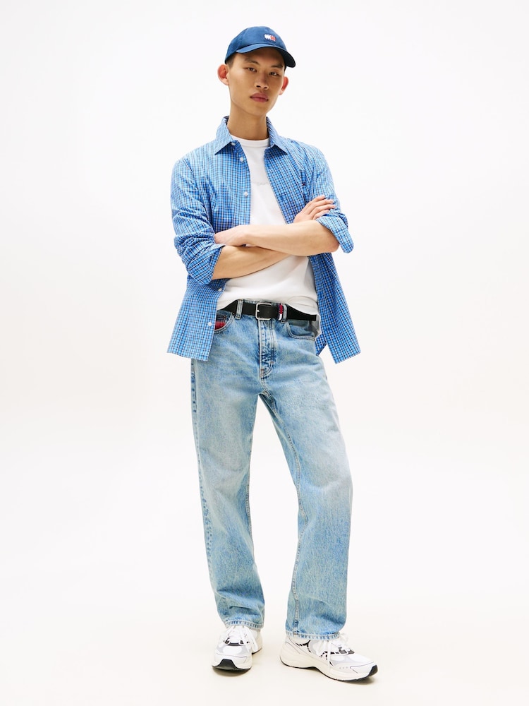 Tommy Jeans Blue Otis Signature Regular Straight Leg Jeans - Image 2 of 5