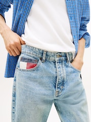 Tommy Jeans Blue Otis Signature Regular Straight Leg Jeans - Image 4 of 5