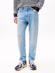 Tommy Jeans Blue Relaxed Isaac Whiskered Tapered Jeans - Image 1 of 5