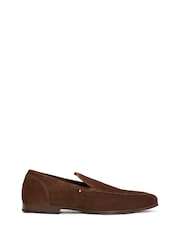 Tommy Hilfiger Brown Suede Flexible Loafers - Image 1 of 5