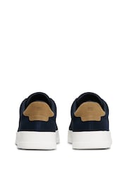 Tommy Hilfiger Blue Suede Chunky Sole Court Trainers - Image 4 of 5