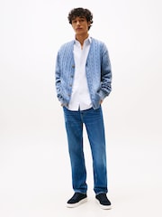 Tommy Hilfiger Blue Suede Chunky Sole Court Trainers - Image 5 of 5