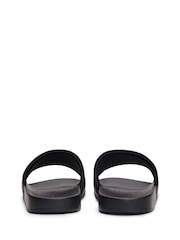 Tommy Hilfiger Black Embossed Logo Pool Slides - Image 4 of 4
