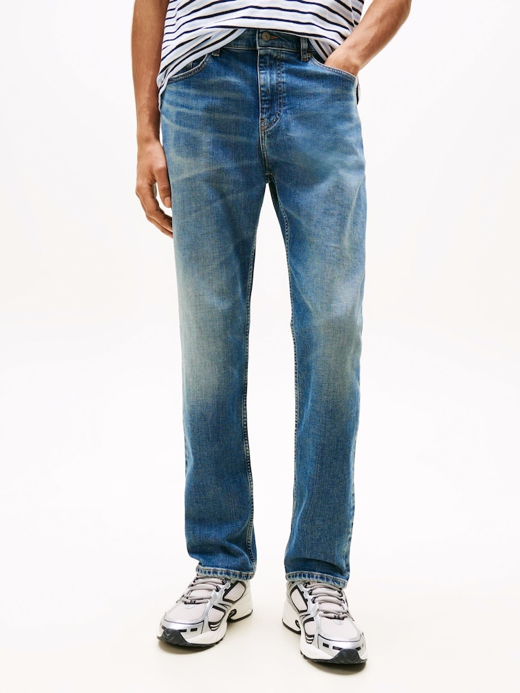 Tommy Jeans Blue Slim Ryan Faded Straight Leg Jeans - Image 1 of 4