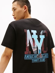 Tommy Jeans Black Back Graphic Print Relaxed T-Shirt - Image 2 of 4