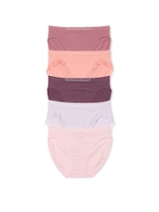 Victoria's Secret Pink/Orange/Purple Brief 5 Pack Knickers - Image 1 of 2