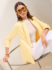Friends Like These Yellow Edge to Edge Tailored Sleeve Detail Blazer - Image 2 of 5