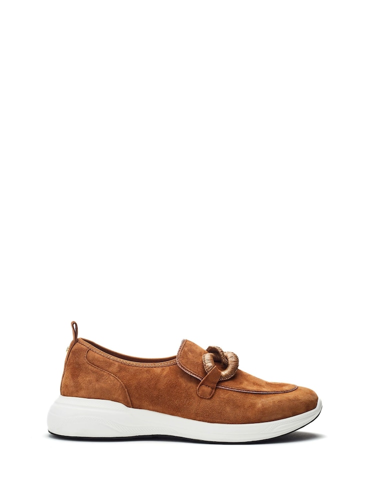 Marrón - Moda in Pelle Basil Sporty Sole Chain Shoes - Imagen 1 de 4