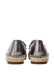 Moda in Pelle Edulis Snaffle Trim Slipper Cut Leather Espadrilles - Image 3 of 4