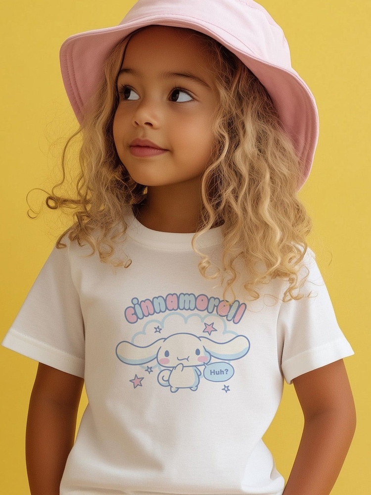 Brand Threads White Girls Cinnamoroll 100% Cotton T-Shirt - Image 1 of 3