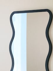 Charles Bentley Black Amsterdam Wavy Shaped Tall Mirror - Image 5 of 6