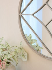 Charles Bentley Brown Lisbon Sand Effect Finish Round Mirror - Image 3 of 6