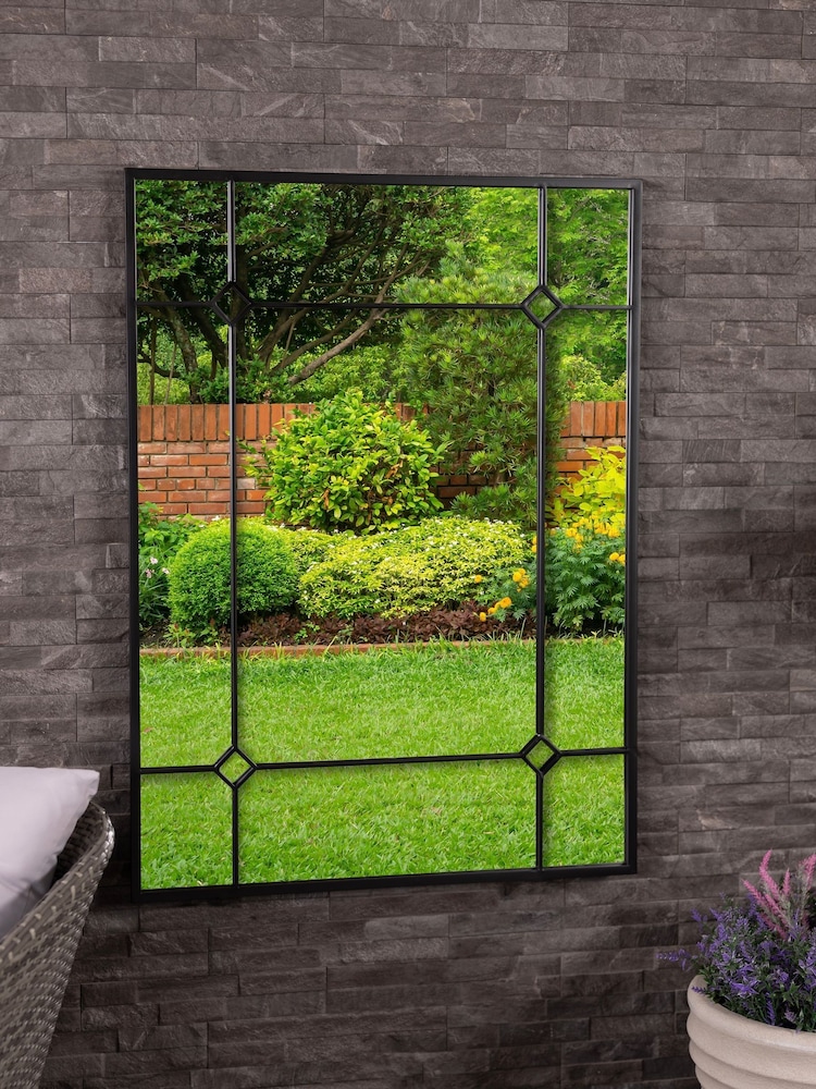 Charles Bentley Black Budapest Rectangular Detail Mirror - Image 1 of 6