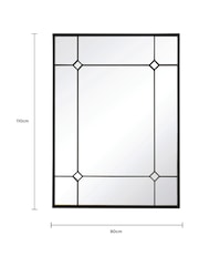Charles Bentley Black Budapest Rectangular Detail Mirror - Image 6 of 6