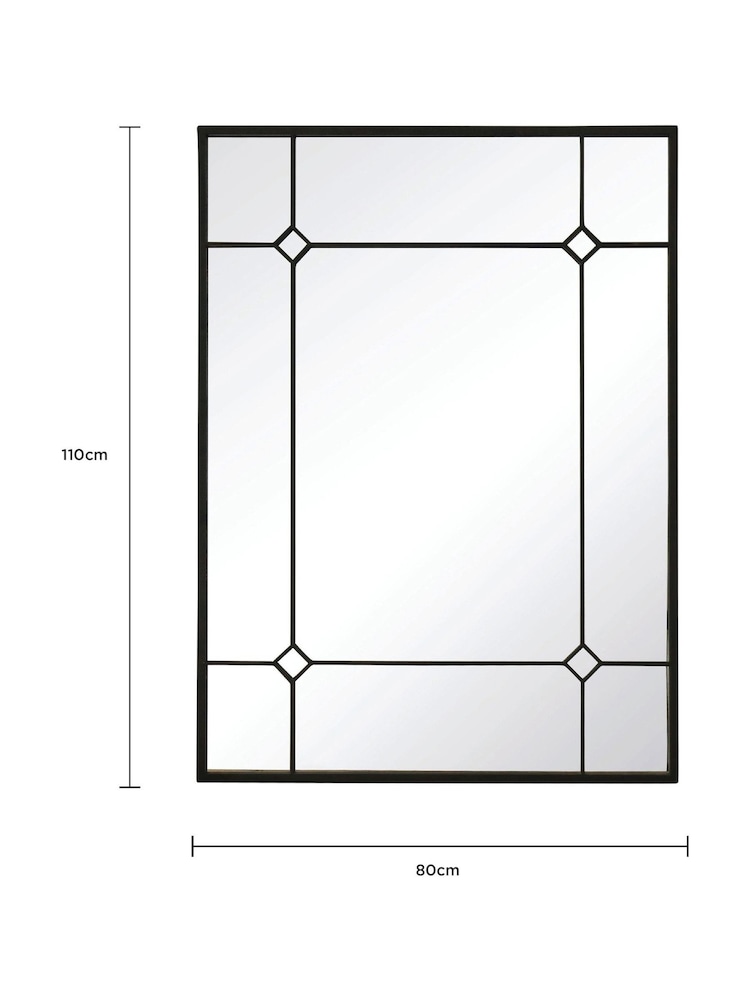 Charles Bentley Black Budapest Rectangular Detail Mirror - Image 6 of 6