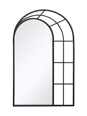 Charles Bentley Black Paris Lattice Design Illusion Arch Mirror - Image 6 of 6