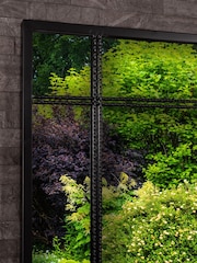 Charles Bentley Black Helsinki Rectangular Double Line Mirror - Image 2 of 6