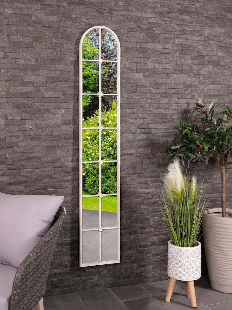 Charles Bentley White San Marino Arch Window Style Tall Mirror - Image 1 of 6