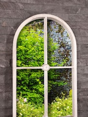 Charles Bentley White San Marino Arch Window Style Tall Mirror - Image 2 of 6
