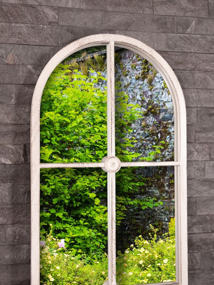 Charles Bentley White San Marino Arch Window Style Tall Mirror - Image 2 of 6